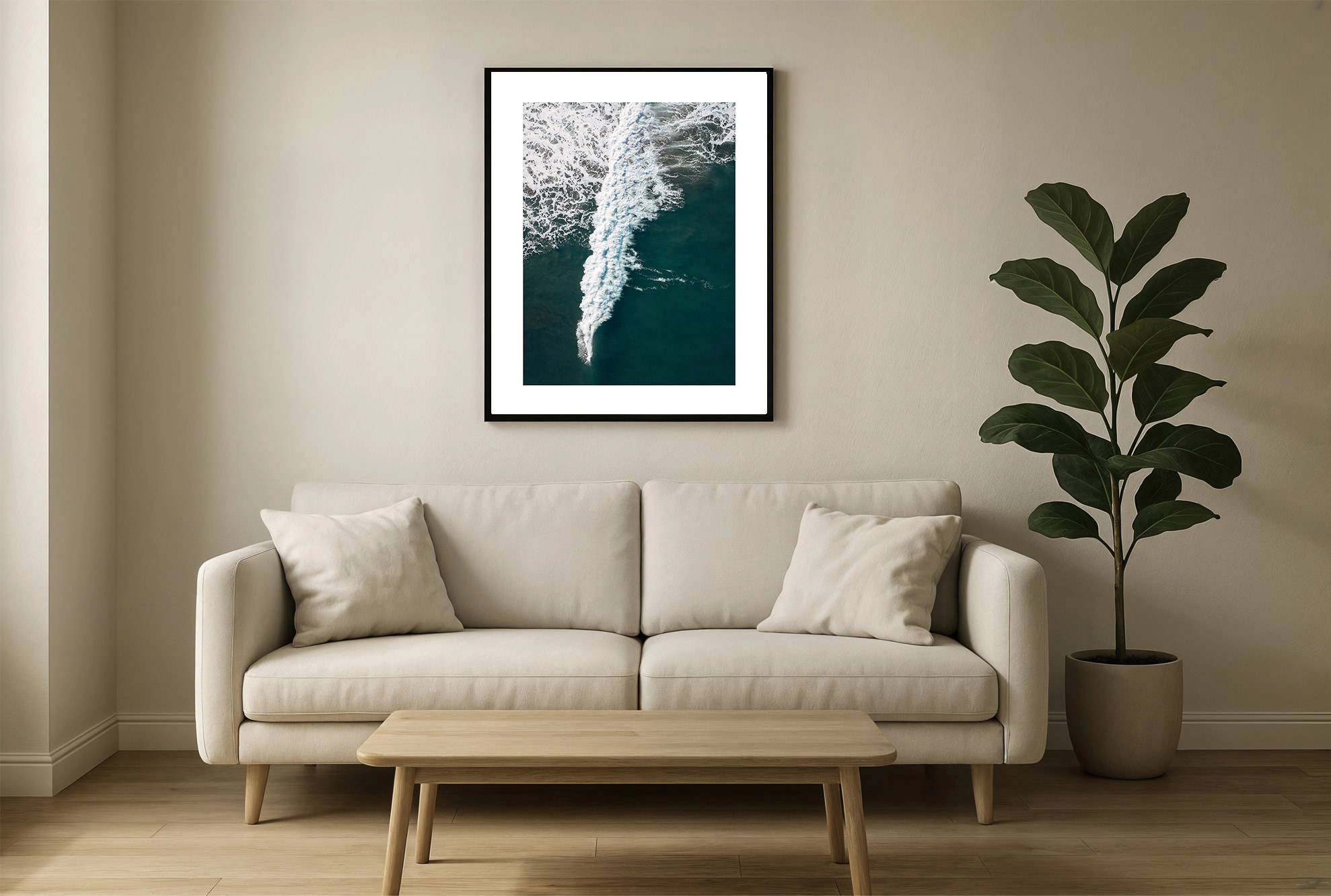 borneo bali 2018 0282 wall - Borneo 19 - Luftblick auf mächtige Wellen, die an der Küste Balis brechen