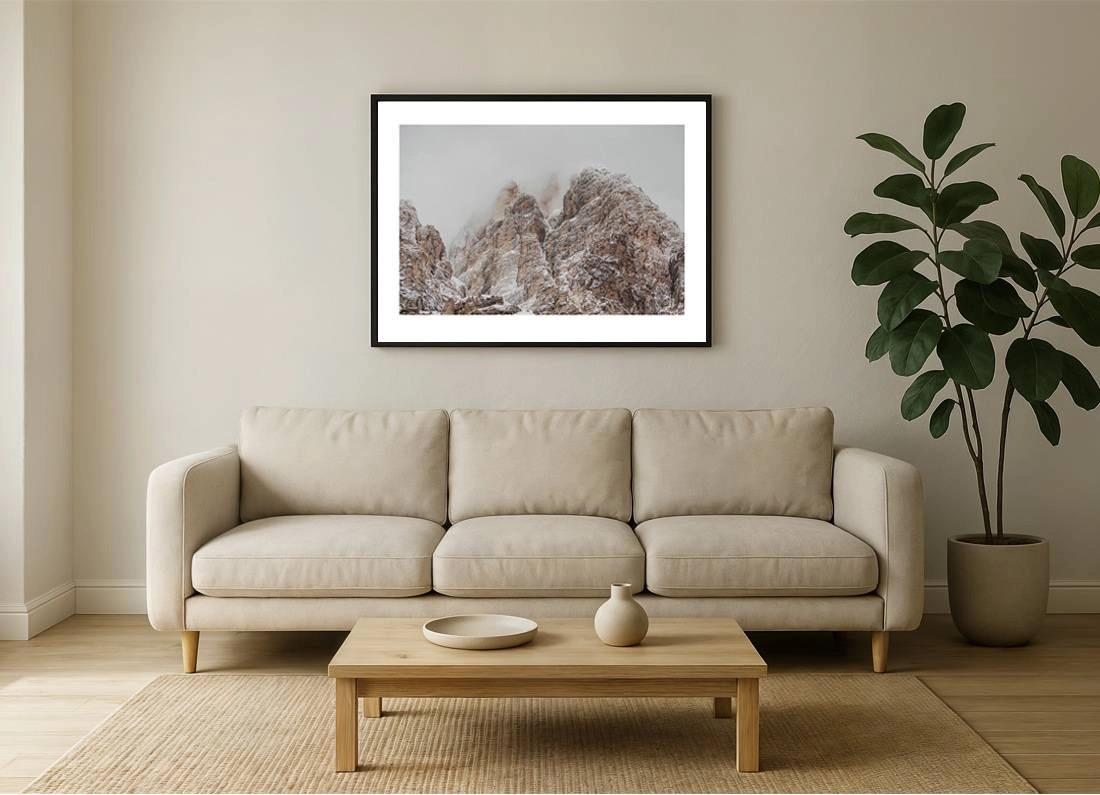 dolomiten i2v 0005 wall - Dolomiten 04 - Majestätische Wintergipfel der Dolomiten im Wolkenkleid