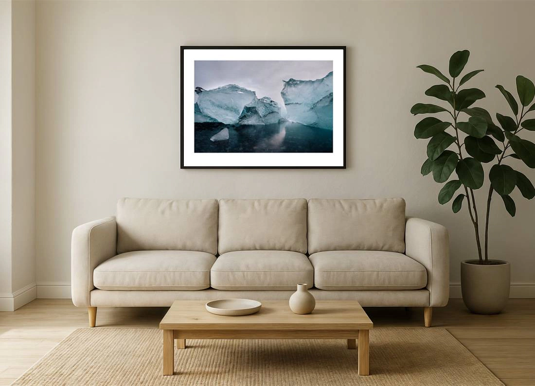 island 0003 wall - Island 03 - Gefrorene Riesen am Diamond Beach vom Jökulsárlón