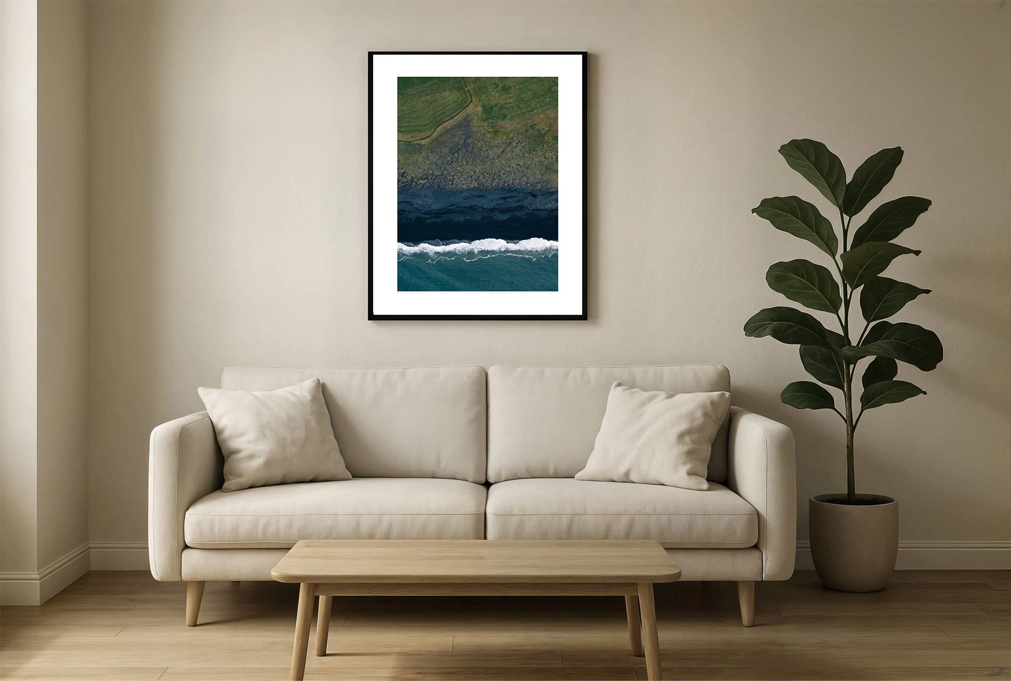 Island 15 - Dramatische Begegnung von schwarzem Sand und Atlantik island 0015 wall - Island 15 - Dramatische Begegnung von schwarzem Sand und Atlantik