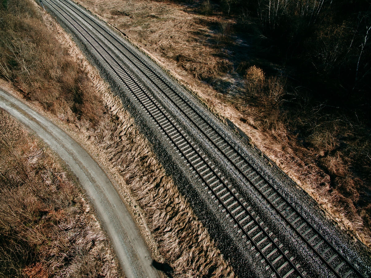 drohne luftaufnahmen oberschwaben 0005 - Oberschwäbische Eisenbahnlinie & Wannenberg Weiher