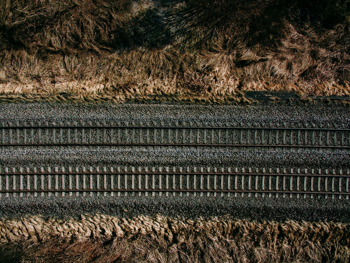 drohne luftaufnahmen oberschwaben 0006 - Oberschwäbische Eisenbahnlinie & Wannenberg Weiher