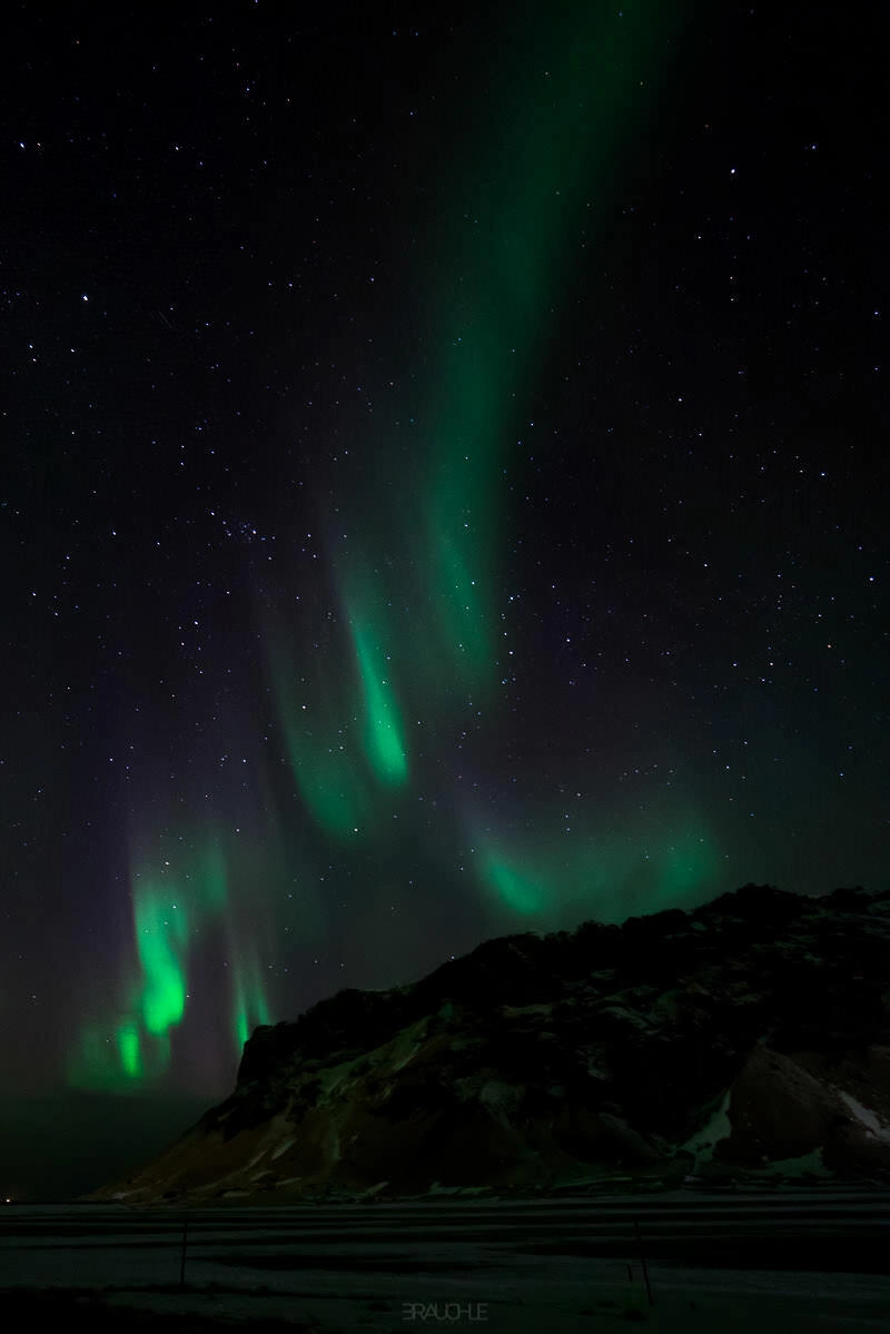 iceland northern lights skogarfoss 0004 - Island - Beeindruckende Polarlichter der Stärke 7
