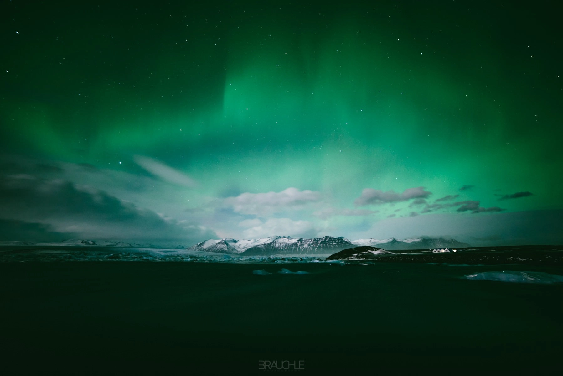 iceland nothern lights joekulsarlon aurora borealis 3 - Northern Lights at Jökulsárlón