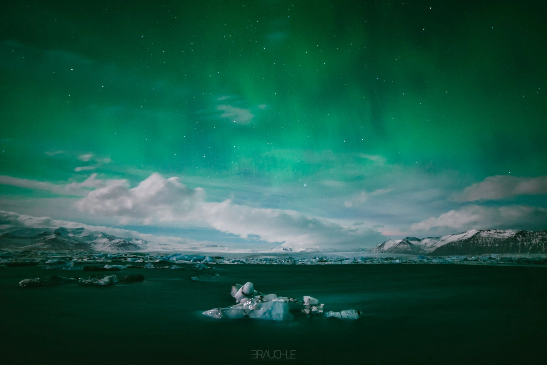 iceland nothern lights joekulsarlon aurora borealis 4 - Northern Lights at Jökulsárlón
