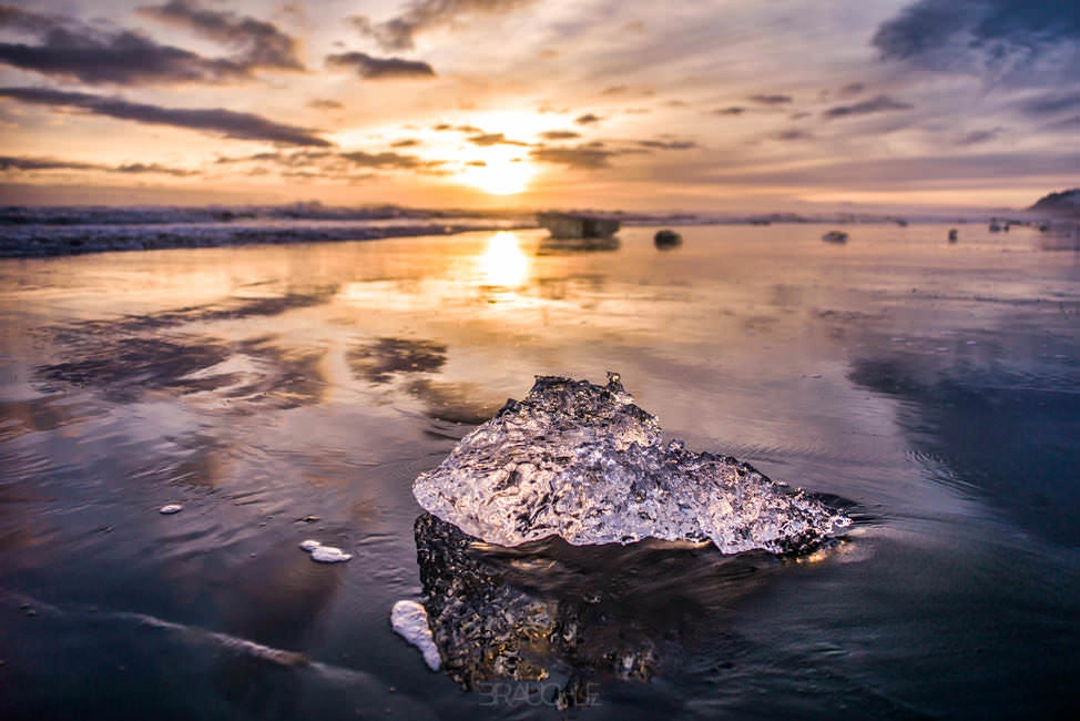 island joekulsarlon schwarzer strand 13 - Island - Schwarzer Strand beim Jökulsarlon