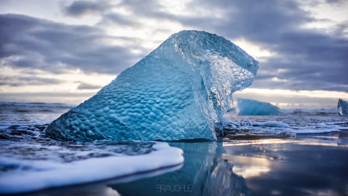 island joekulsarlon schwarzer strand 5 - Island - Schwarzer Strand beim Jökulsarlon