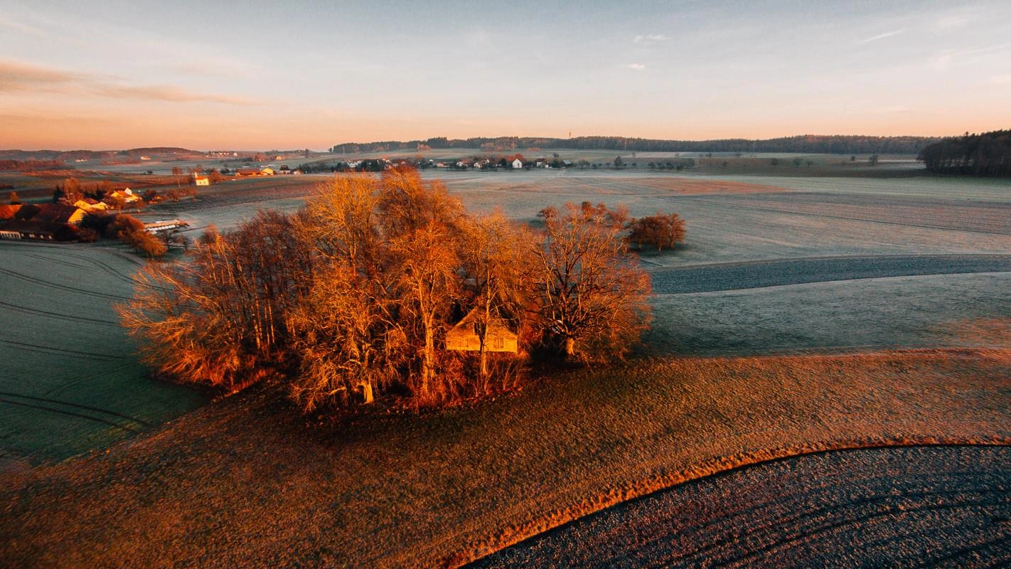 luftaufnahme drohne ebersbach sonnenaufgang 0003 - Luftaufnahmen von Ebersbach-Musbach