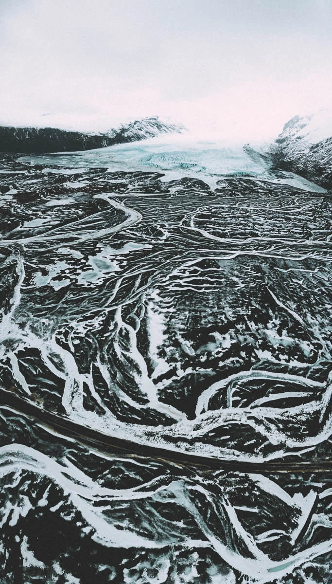 skaftafell glacier drone svinafellsjokul iceland 0014 - Islandia – Tomas aéreas del paisaje glaciar en el Parque Nacional Skaftafell